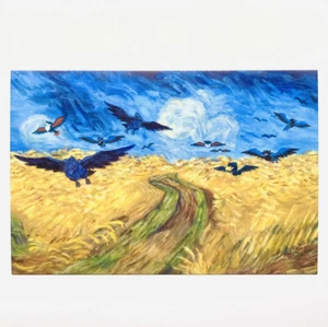 Pokémon Center × Van Gogh Corviknight Postcard Inspired By Van Gogh Painting - Picture 1 of 3