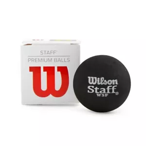Wilson Staff Premium Squash Ball Racchetta Palla Palla Sportiva Nera Nuova con etichette - Foto 1 di 1