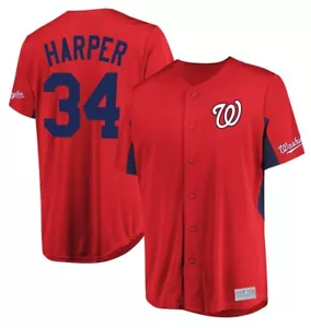 Neu - Majestic Washington Nationals Bryce Harper Trikot - groß Größe 2XT - Bild 1 von 3