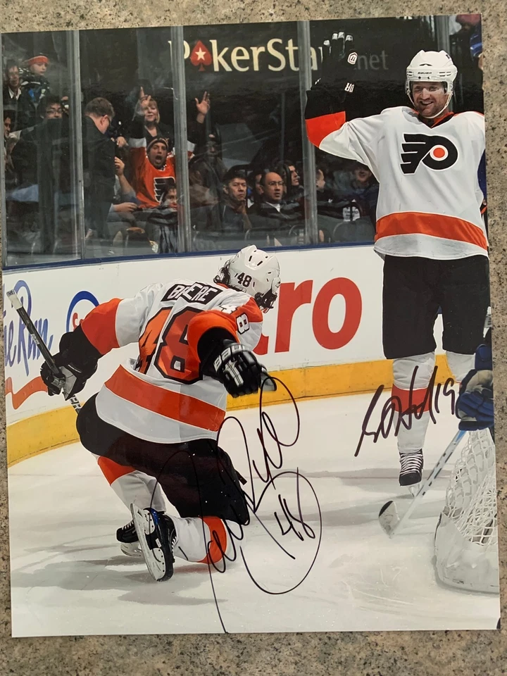 DANIEL DANNY BRIERE SCOTT HARTNELL PHILADELPHIA FLYERS AUTOGRAFIADO FIRMADO 8x10 2 Foto 1 de 1