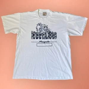 Vintage 90s Mustang T-Shirt Mens XL Mesquite Horse Oneita Graphic Single Stitch - Picture 1 of 5