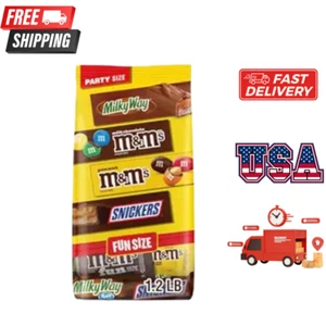 M&M's, Snickers & Milky Way Fun Size Chocolate Candy Variety Pack - Bulk Bag - Picture 1 of 5