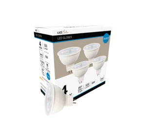 Luce Bella 6W 60° Daylight 5700K MR16 12V LED Globe 500 Lumen GU 5.3 – 4 Pack - Picture 1 of 2