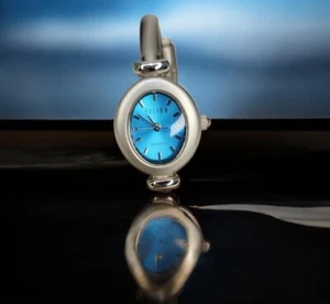 Fusion Atomic Wristwear Beautiful Blue Face w/Silver Bangle Band Japan Movement - Picture 1 of 8