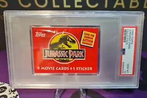 GRADED PSA 10! -RARE POP 2!- 1993 JURASSIC PARK WAX TRADING CARD PACK BY TOPPS. - Picture 1 of 5