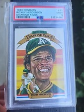 1983 Diamond Kings  #11 RICKEY HENDERSON A'S PSA 9