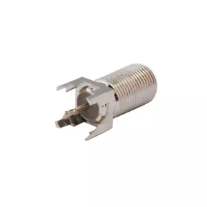F-Type Female Jack PCB mount straight RF connector long version - Picture 1 of 3