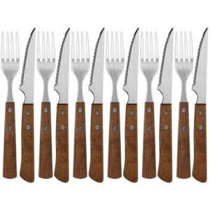 Menuett Steak Besteck-Set 12-tlg. Holgriff Steakbesteckset Küche Haushalt - Bild 1 von 3
