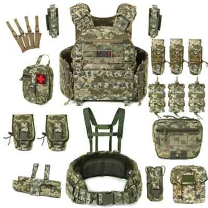 Full Tactical Gear Kit "Standard" – Plate Carrier, War Belt, Pouches – Pixel - Picture 1 of 1