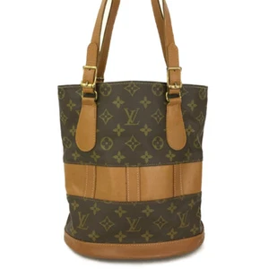 Louis Vuitton Monogram Bucket PM Shoulder Tote Bag Made in USA Brown/4BD0241 - Picture 1 of 12