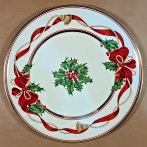 Christopher Radko Holiday Splendour 12" Runde Platte Weihnachten Mistelzweig - Bild 1 von 7