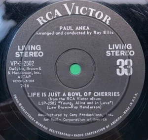 Paul Anka Life is Just a Bowl of Cherries Compact 33 Jukebox RCA Victor Mini LP - Bild 1 von 6