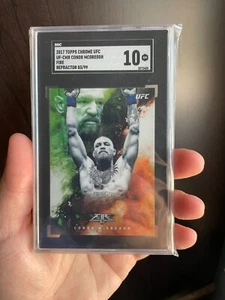 Conor McGregor Fired Up Refractor /99 - SGC 10 - 2017 Topps Fire UFC #UF-CMR - Picture 1 of 3