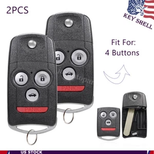 2 For 2007 2008 2009 2010 2011 2012 2013 Acura MDX Car Key Fob Shell Case Cover - Picture 1 of 8