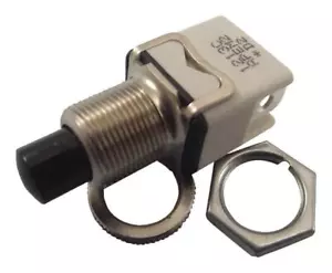 Push Button Switch, Off-(On) SPST-NO,, 125V AC, 3A - 1213C2 - Picture 1 of 2