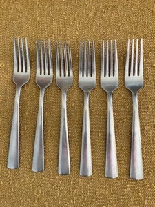Menge 6 Oneida Edelstahl Besteck Moderne Tafelgabeln 8" - Bild 1 von 3