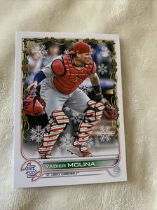 Yadier Molina 2022 Topps Holiday Wrapping Paper Leg Guards SSP VARIATION HW6 - Photo 1/4