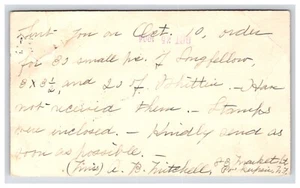 Postkarte: 1904 Nachricht Longfellow & Whittier Pies - verschickt - Bild 1 von 2