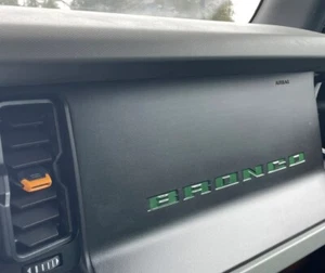 Bronco Dash Stickers Vinyl Inlay Bronco Letter Decals - Picture 1 of 12