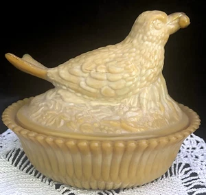 Boyd Schokoladenschlacke Glas Vogel mit Beere auf Nest (eine Linie) - Bild 1 von 7