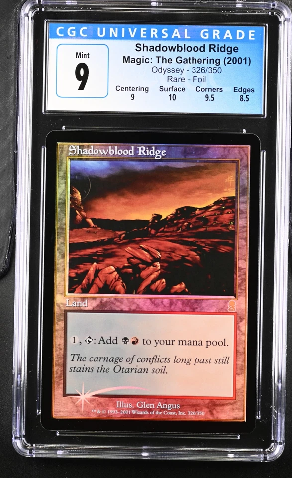 SHADOWBLOOD RIDGE Odyssey Foil Rare CGC 9 MTG [Nostalgium] - Image 1 of 2