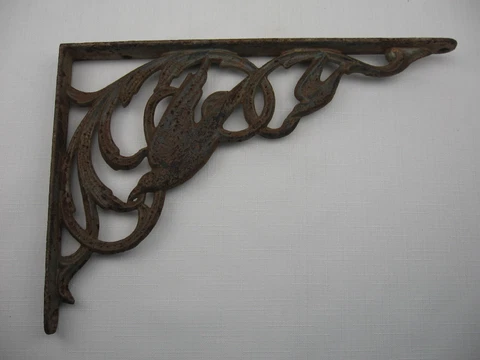 Small iron ornamental corbel bracket birds outdoor metal Cover