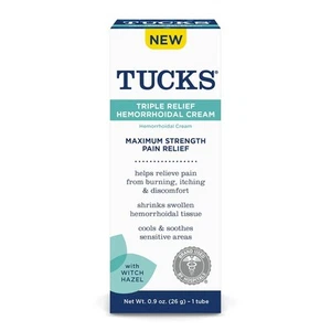 Tucks Triple Relief Hemorrhoidal Cream, Maximum Strength Pain from... - Picture 1 of 7