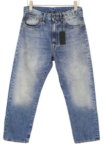 R13 Cuffed X-BF Women Jeans 26 Jasper Straight Whiskers Faded Blue Zip FW25 - Picture 1 of 11