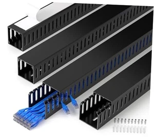 66in(4X L16.5in) Professional Server Rack Cable Management Raceway, H2in x - Picture 1 of 7