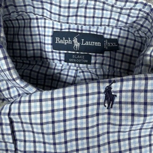 Ralph Lauren Hemd Herren XXL blau kariert Blake Langarm Knopfleiste Preppy - Bild 1 von 6