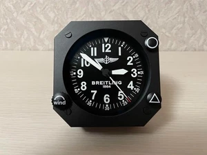 BREITLING Desk Clock Table Display Timepiece Collectible Item Quartz Rare Gift - Picture 1 of 5