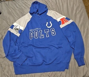 NFL Indianapolis Colts Hoodie Mens Size XL Embroidered Stitched Blue AFC VGC - Picture 1 of 8