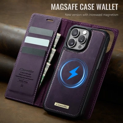 2-in 1 Magnetic Case For iPhone 17 16 Pro Max 15 14 13 12 Air Detachable Wallet - Image 1 of 4