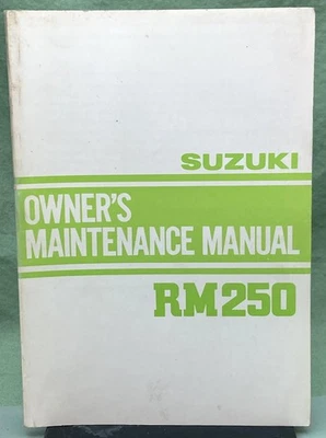 Manual de mantenimiento del propietario genuino Suzuki 99011-14320-03A RM250 1981 Foto 1 de 3