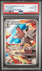 Pokemon Journey Together # 166 Lycanroc Illustration Rare PSA 10 Card! GEM MINT! - Picture 1 of 2
