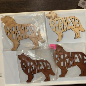 Imán de madera cortada con láser para perro de montaña bernés - Imagen 1 de 1