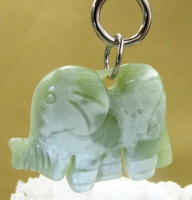 SERPENTIN   ELEFANT  SCHLÜSSEL ANHÄNGER   EDELSTEIN       Nr.13 - Bild 1 von 2