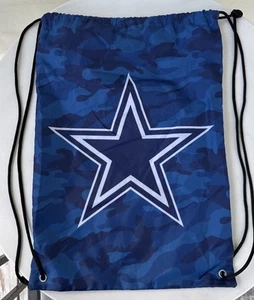 Dallas Cowboys Blue Camo Drawstring Backpack by FOCO – Lightweight Gym Bag - Picture 1 of 11