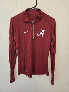 Nike Alabama Crimson Tide 1/4 Zip Dri-Fit Slim-Fit Women's MEDIUM - Picture 1 of 5