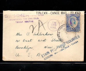 BLECHDOSENPOSTHÜLLE--- 1938 POSTSTEMPEL--- SCHWIMMERPOSTHÜLLE - Bild 1 von 2