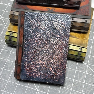 Laser engraved necronomicon book box 5x6 library horror evil dead ash keepsakes - Picture 1 of 12