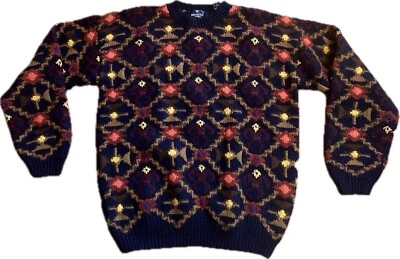 VTG REGATTA Sport Wool Mohair Southwest Aztec Geometric Knit Sweater Adult XL - Image 1 of 4