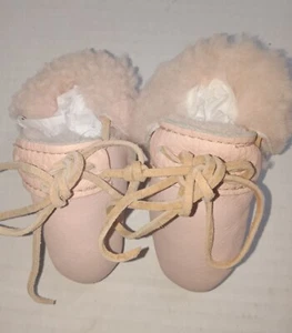 Pink Baby Lamb Skin Mocaccians - Picture 1 of 6