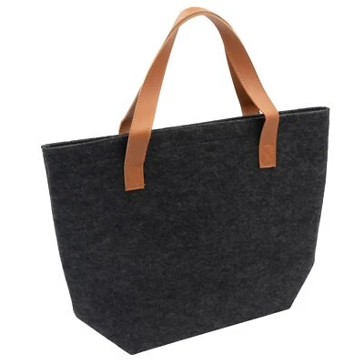 HRB - faltbare Filztasche in anthrazit/braun 25 L, Korb vielseitige Tragetasche