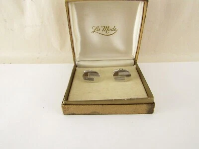 Gemelos vintage de plata de ley La Mode en caja nuevos Foto 1 de 4