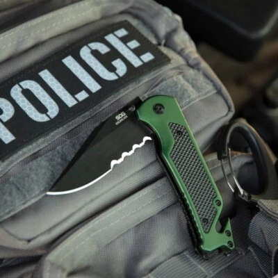 Cuchillo Plegable Asistido SOG Escape ATK 2.0 3.5" AUS-8 Hoja de Acero Mango de Aluminio Foto 1 de 4