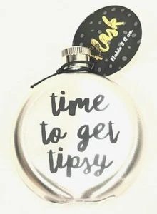 New Time To Get Tipsy Flachmann im Taschenformat - 3 Unzen - Neu mit Etikett - Bild 1 von 2