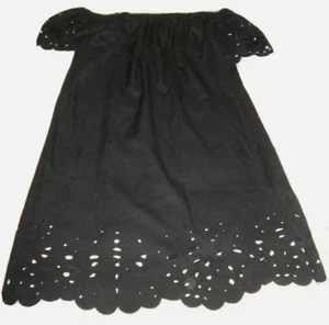 NEW OFF SHOULDER STRAPLESS BLACK SUMMER SUN DRESS SUNDRESS LADIES WOMENS LARGE - Picture 1 of 5