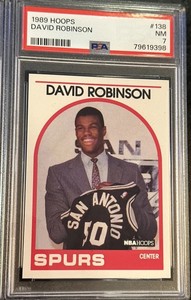 1989 Hoops #138 David Robinson Rookie Card RC PSA 7 NM Quantity Available