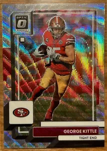 2022 Donruss Optic - George Kittle - Silver Wave Prizm SP /300 - Picture 1 of 2